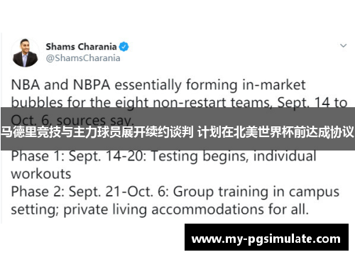 马德里竞技与主力球员展开续约谈判 计划在北美世界杯前达成协议 马德里竞技与主力球员展开续约谈判 计划在北美世界杯前达成协议